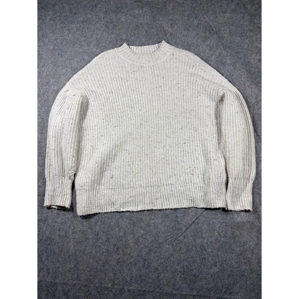 Old Navy Mock Neck Speckled‎ Knit Sweater 2X Cream Lofty Mock